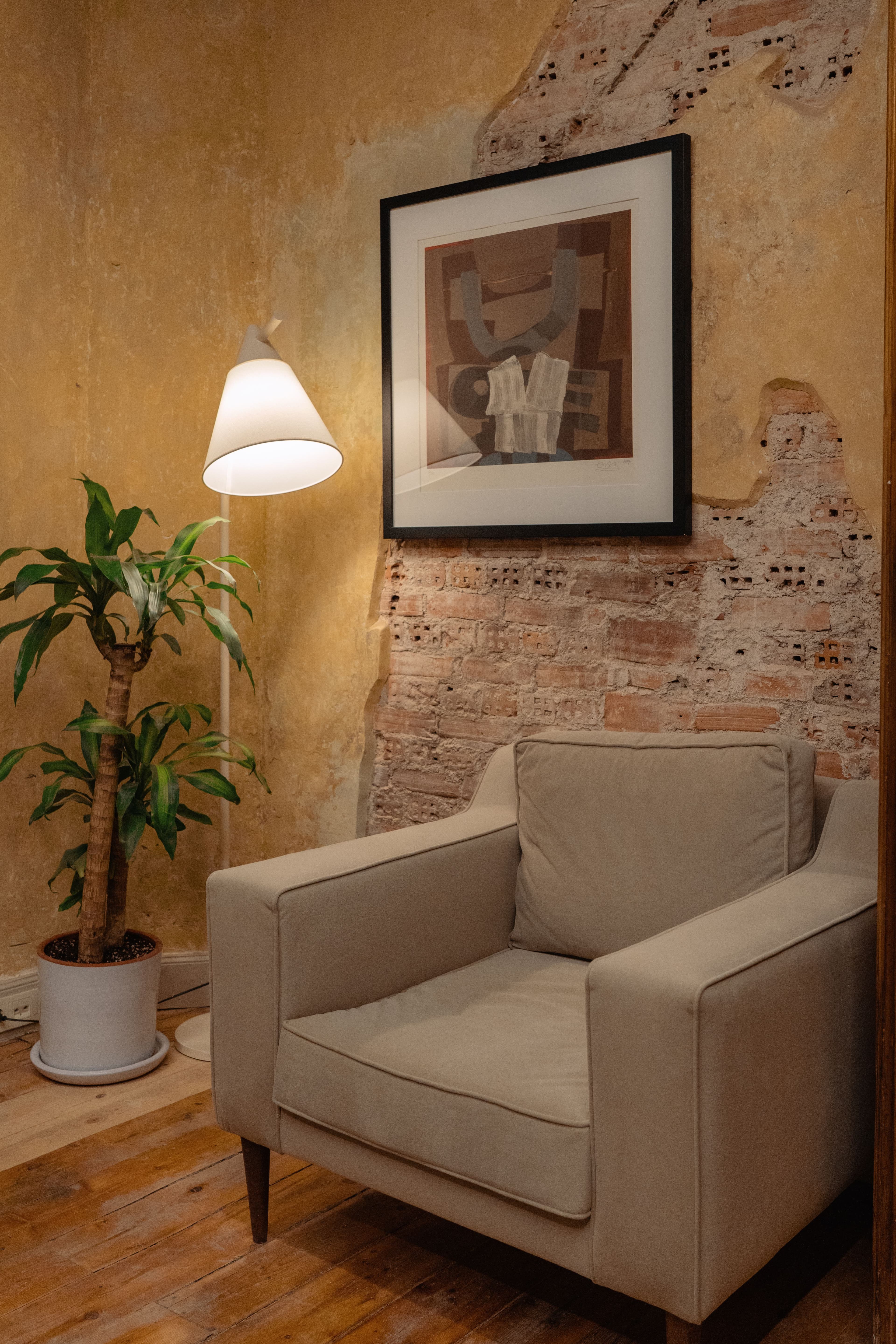 Comfortable chair in a therapy office